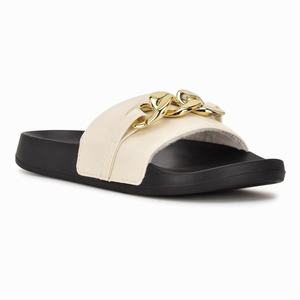 Nine West Slinks Flat Slides - White - Ireland (AN1453962)